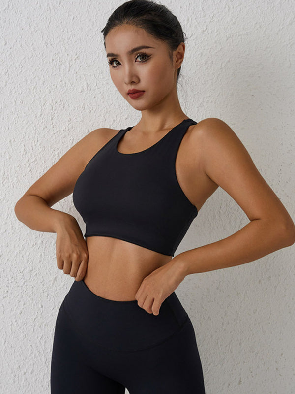 New beautiful back sports bra shock-proof yoga running high-intensity sports vest BLUE ZONE PLANET