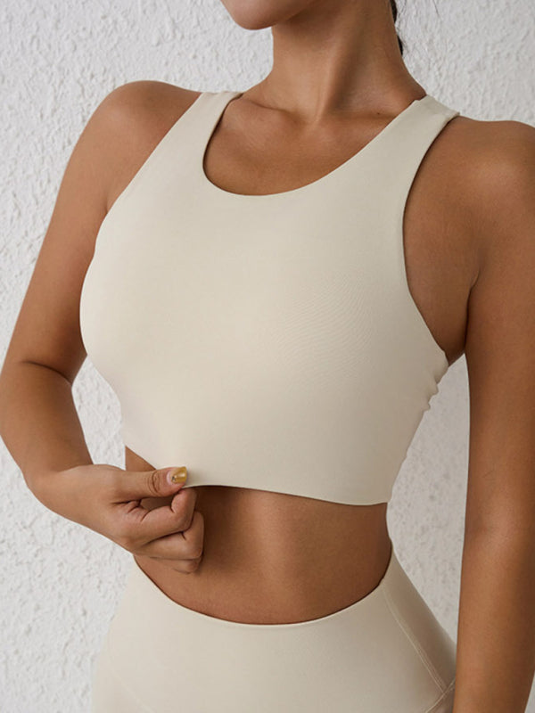 New beautiful back sports bra shock-proof yoga running high-intensity sports vest BLUE ZONE PLANET