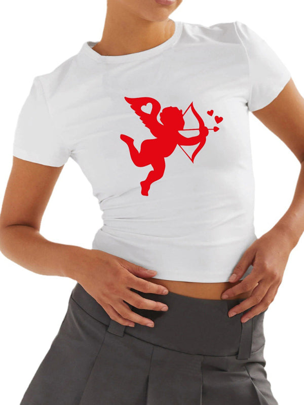slim fit short hottie Valentine's Day T-shirt kakaclo