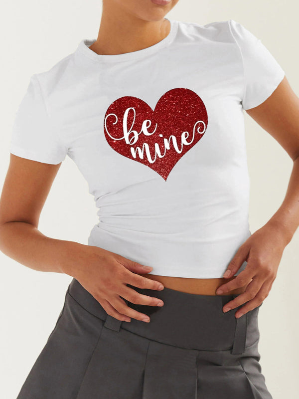 slim fit short hottie Valentine's Day T-shirt kakaclo