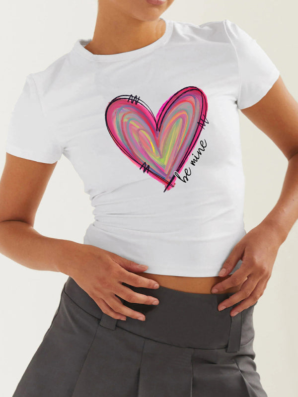 slim fit short hottie Valentine's Day T-shirt kakaclo