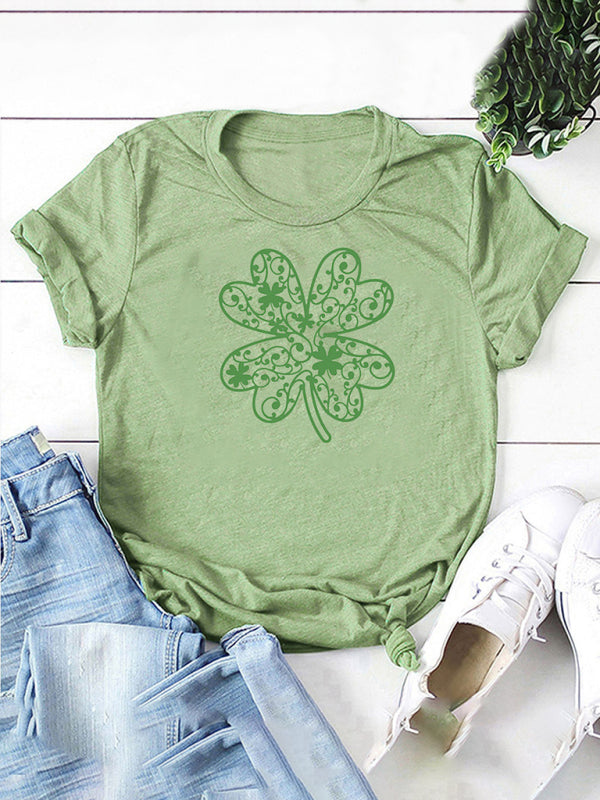 St. Patrick's Day Shamrock Short Sleeve T-Shirt kakaclo