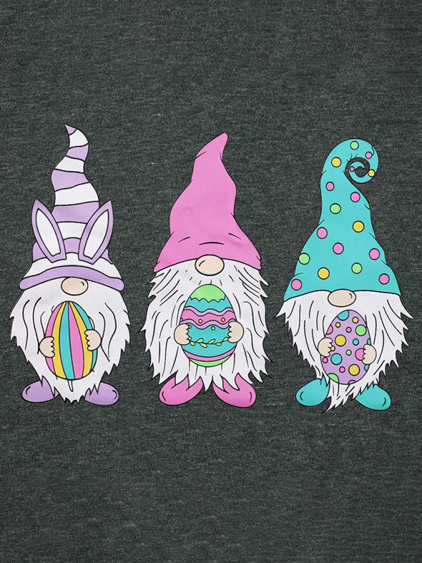 Easter T-Shirt Funny MAMA Bunny Print Graphic T-Shirt kakaclo
