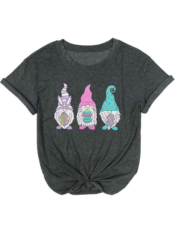 Easter T-Shirt Funny MAMA Bunny Print Graphic T-Shirt kakaclo