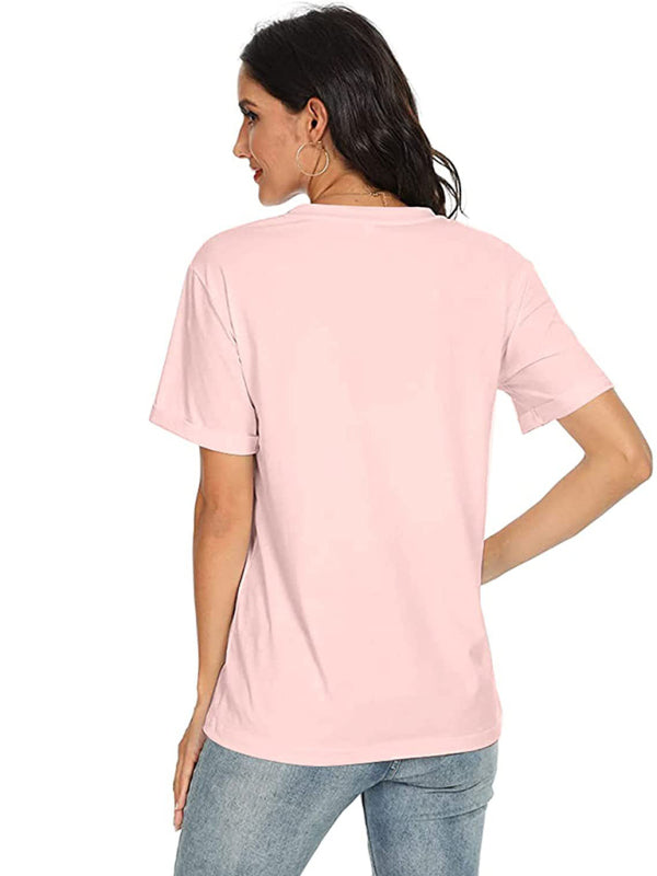 Easter T-Shirt Funny MAMA Bunny Print Graphic T-Shirt kakaclo
