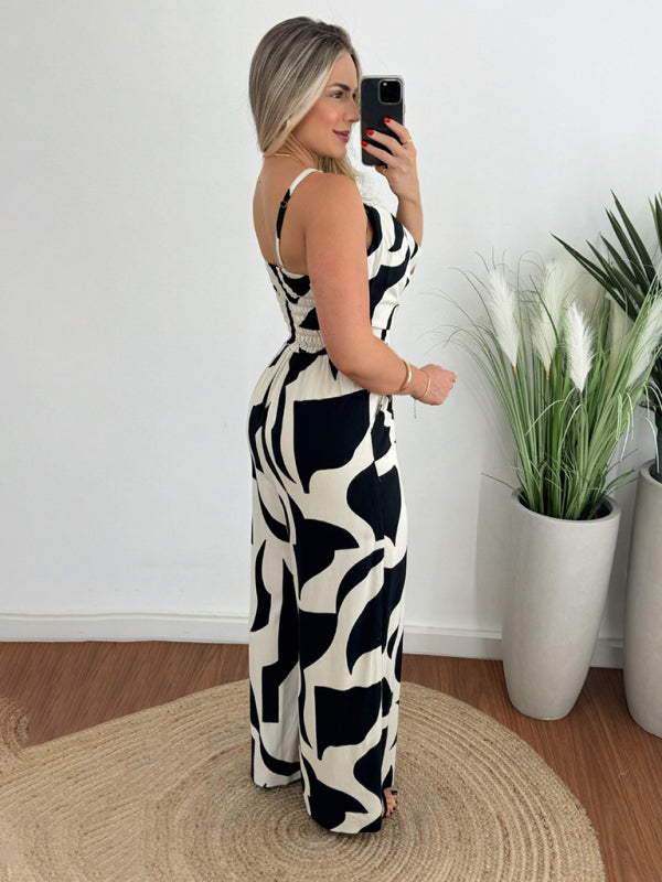 Blue Zone Planet | commuting spaghetti strap jumpsuit straight trousers BLUE ZONE PLANET