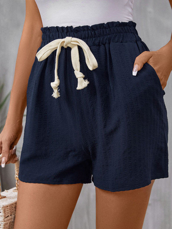 Blue Zone Planet | elastic waist tie shorts BLUE ZONE PLANET