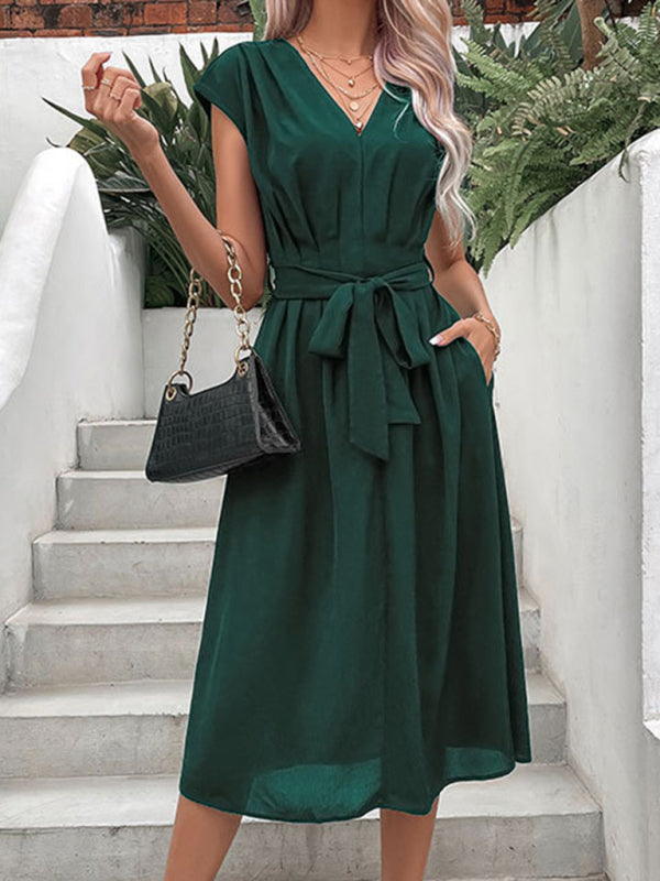 style strappy v-neck black dress BLUE ZONE PLANET