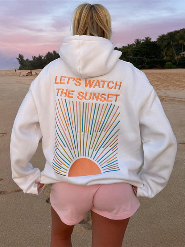 Blue Zone Planet |  Long Sleeve Pocket Loose Warm Hooded Sweatshirt BLUE ZONE PLANET