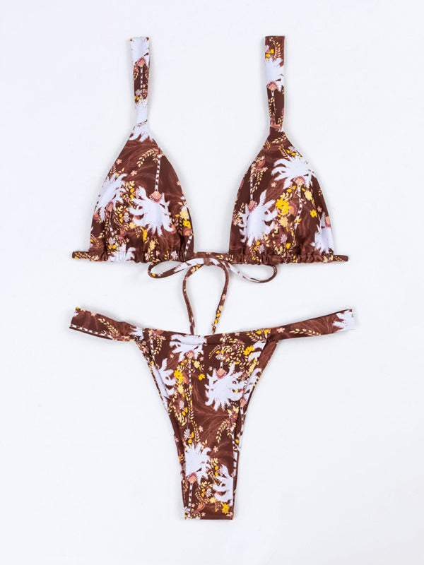 Blue Zone Planet | Vacation Strap Floral Print Split Bikini BLUE ZONE PLANET