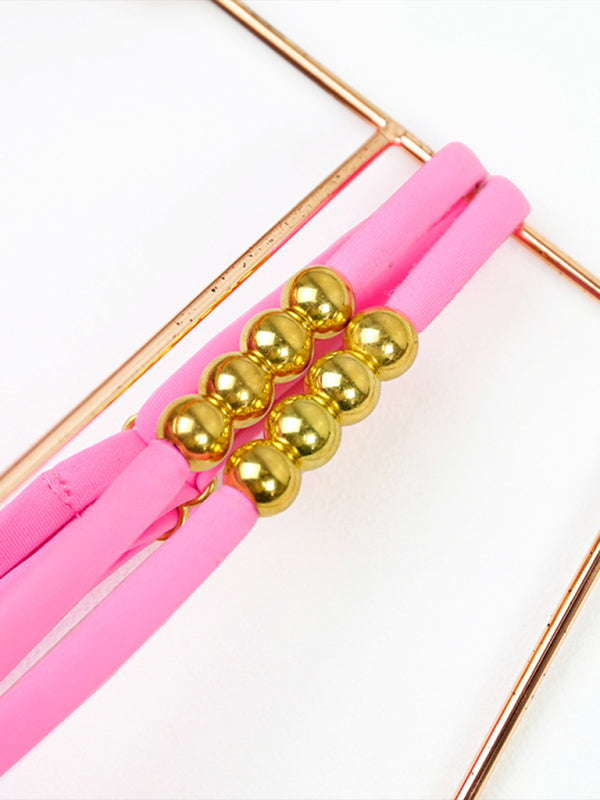 Zara's Color Block Swimsuit and Wrap Skirt Set kakaclo