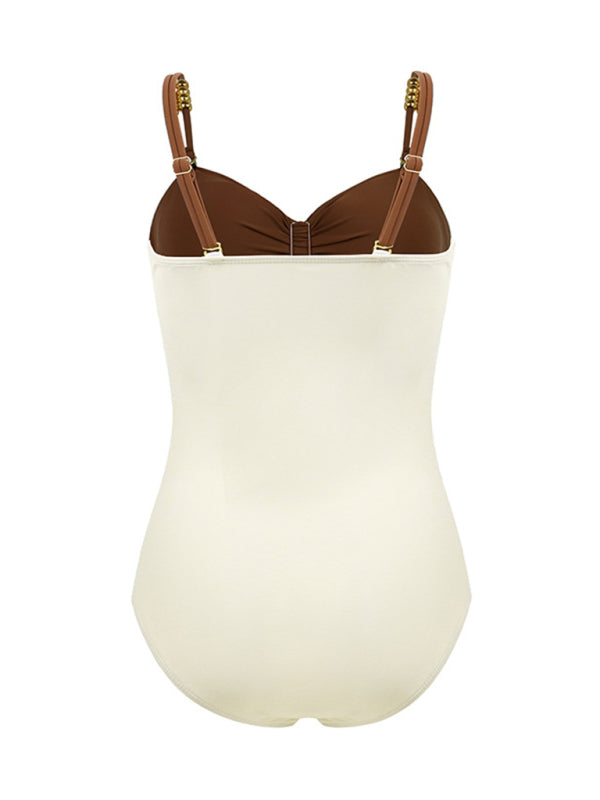 Zara's Color Block Swimsuit and Wrap Skirt Set kakaclo