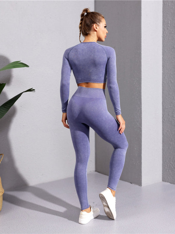 Blue Zone Planet | multi-color fitness long-sleeved yoga long-sleeved zipper jacket BLUE ZONE PLANET