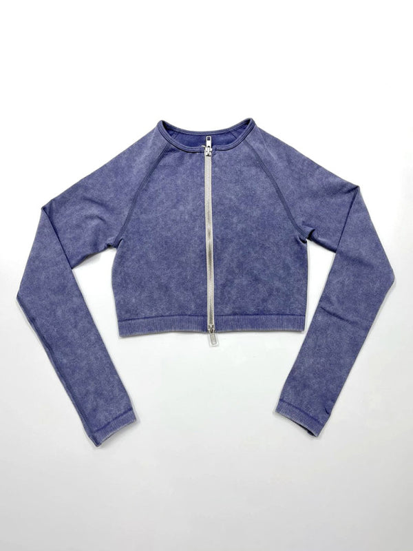 Blue Zone Planet | multi-color fitness long-sleeved yoga long-sleeved zipper jacket BLUE ZONE PLANET