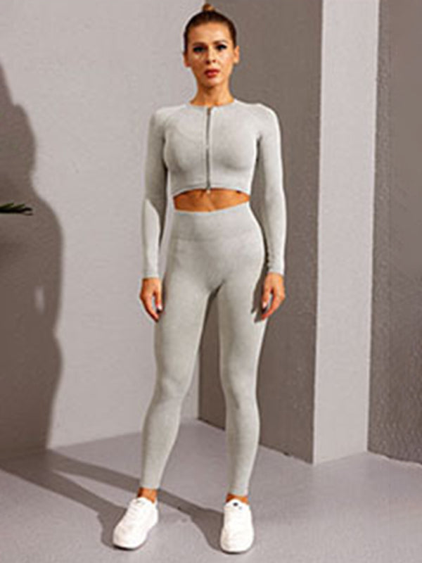 Blue Zone Planet | multi-color fitness long-sleeved yoga long-sleeved zipper jacket BLUE ZONE PLANET