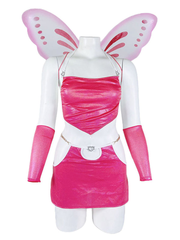 Blue Zone Planet | Cute Navel-Baring Buttocks Uniform with Wings Underwear Set BLUE ZONE PLANET