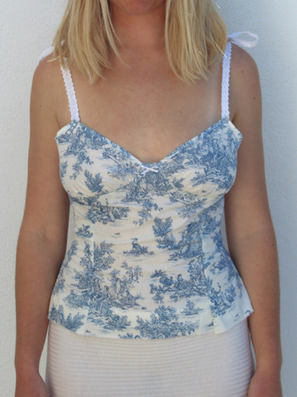 Blue Zone Planet | Bohemian Printed Cami V Neck Tank Top BLUE ZONE PLANET