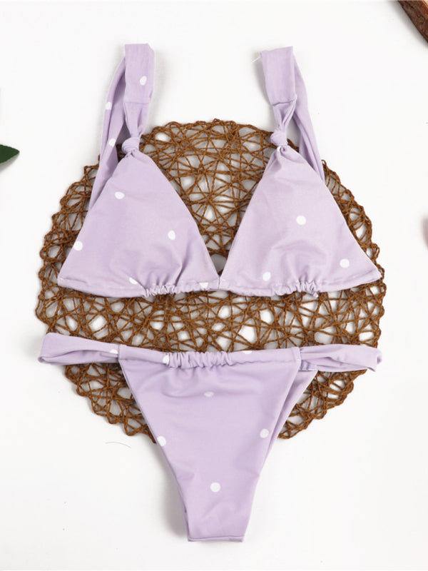 Blue Zone Planet | bikini pleated three-point strap swimsuit BLUE ZONE PLANET