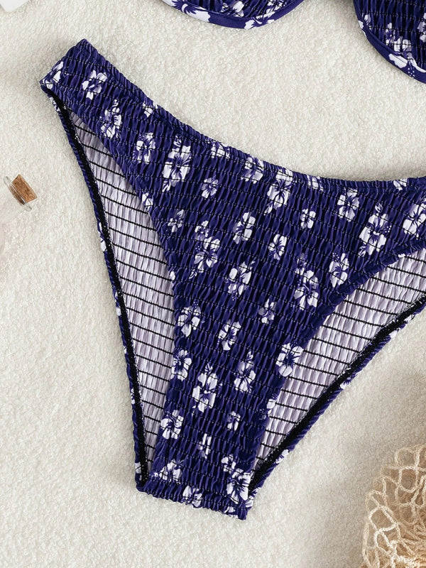 Blue Zone Planet |  Daisy's Delight Underwire Push-Up Floral Bikini BLUE ZONE PLANET