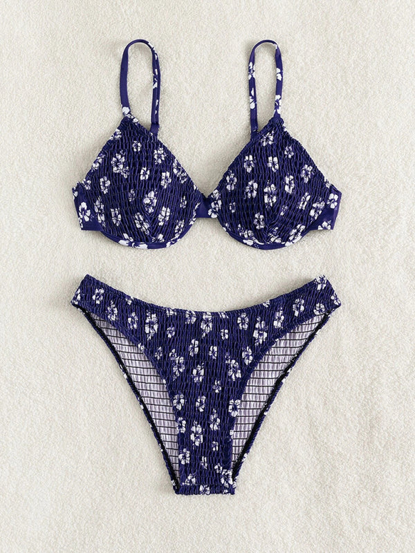 Blue Zone Planet |  Daisy's Delight Underwire Push-Up Floral Bikini BLUE ZONE PLANET