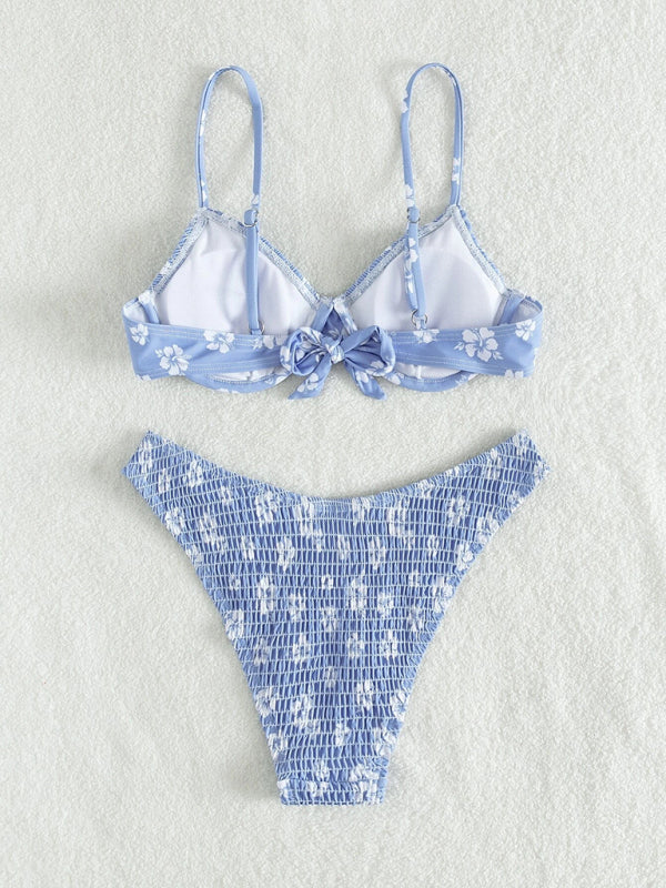 Blue Zone Planet |  Daisy's Delight Underwire Push-Up Floral Bikini BLUE ZONE PLANET