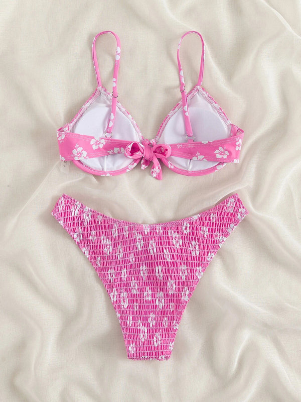 Blue Zone Planet |  Daisy's Delight Underwire Push-Up Floral Bikini BLUE ZONE PLANET