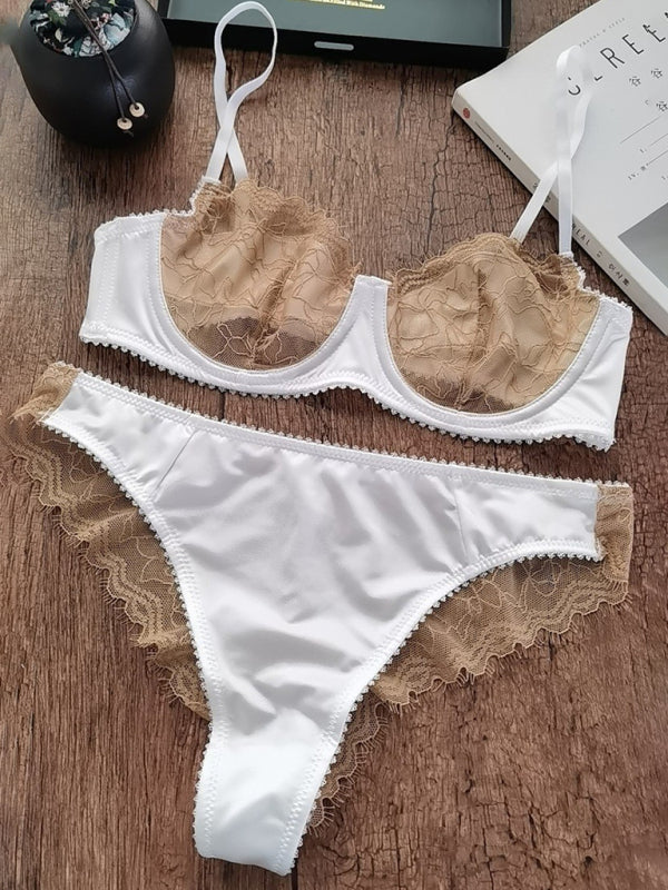 Blue Zone Planet | lace underwear ultra-thin push-up bra set BLUE ZONE PLANET