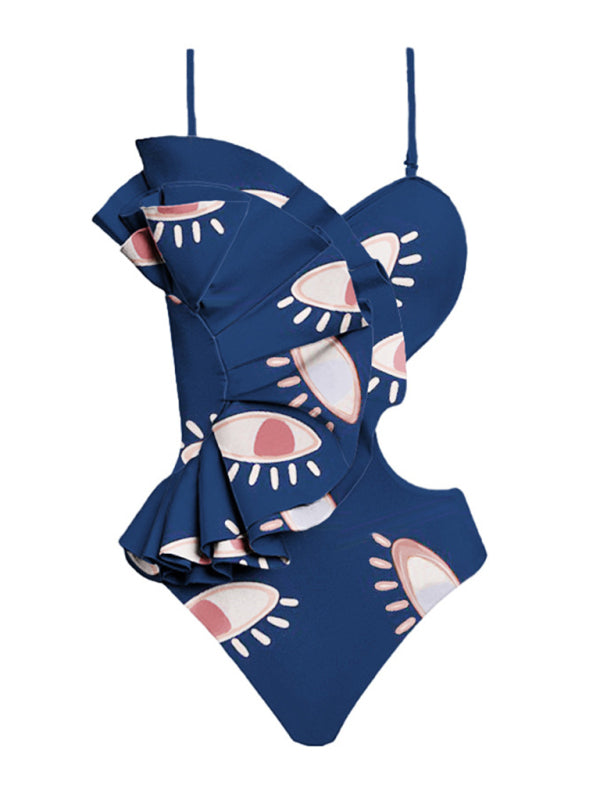 Blue Zone Planet | Ava's Ruffled Eye One-Piece Swimsuit BLUE ZONE PLANET