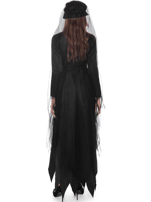 Blue Zone Planet | Cosplay Ghost Vampire Bride Halloween Costume kakaclo
