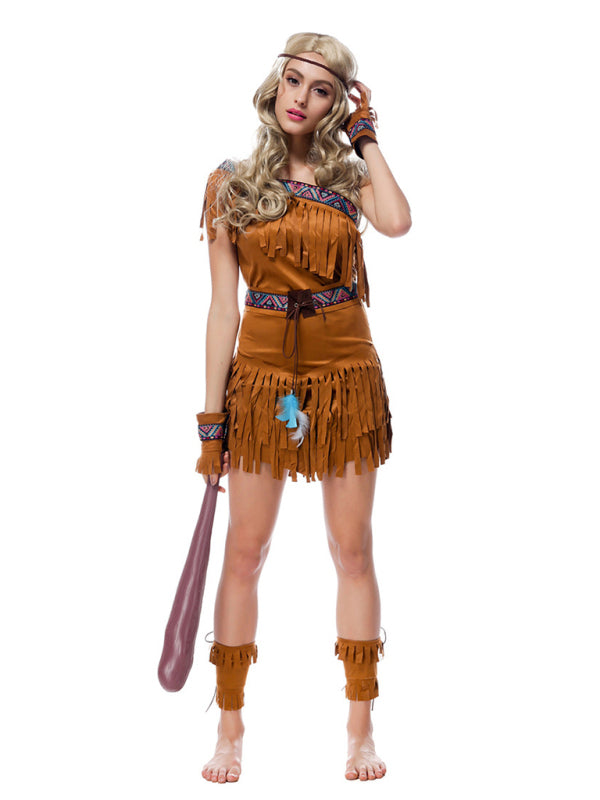 Blue Zone Planet |  Halloween Indian Native Forest Hunter Costume kakaclo