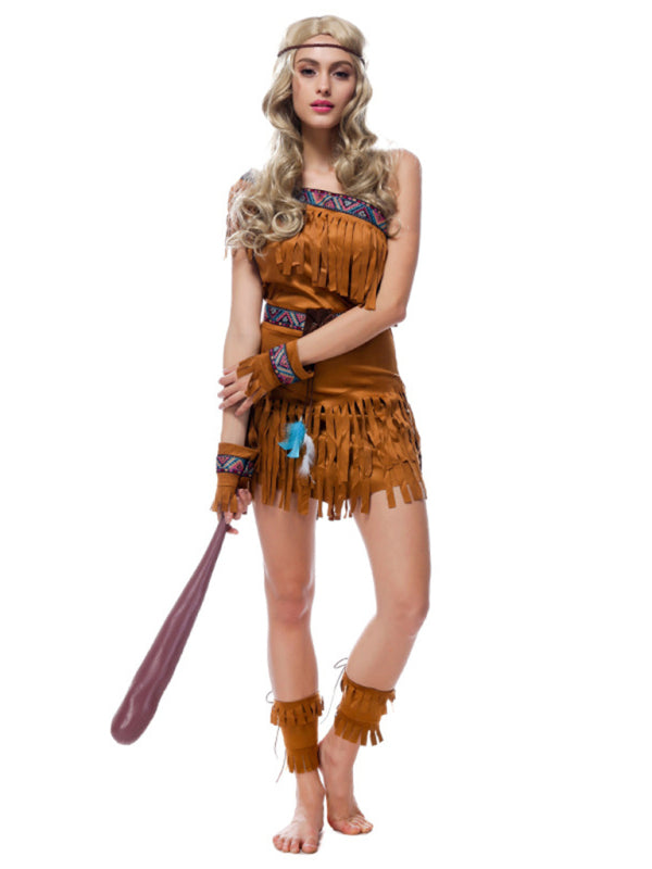 Blue Zone Planet |  Halloween Indian Native Forest Hunter Costume kakaclo