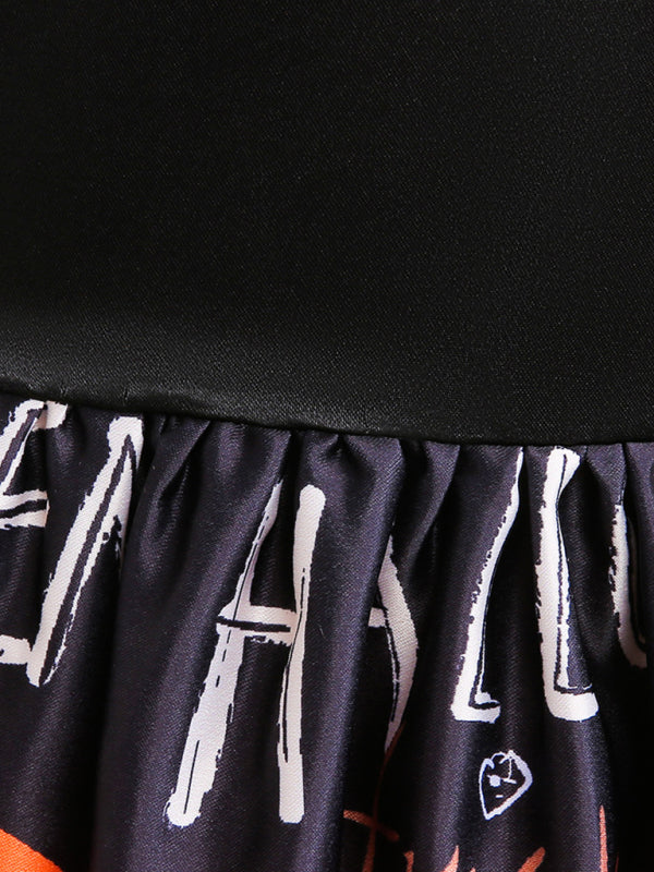 Blue Zone Planet | Halloween children's clothing, girls cosplay witch pumpkin performance dress princess dress kakaclo