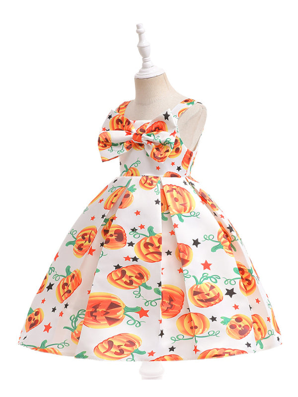 Blue Zone Planet | Halloween children's clothing, girls cosplay witch pumpkin performance dress princess dress kakaclo