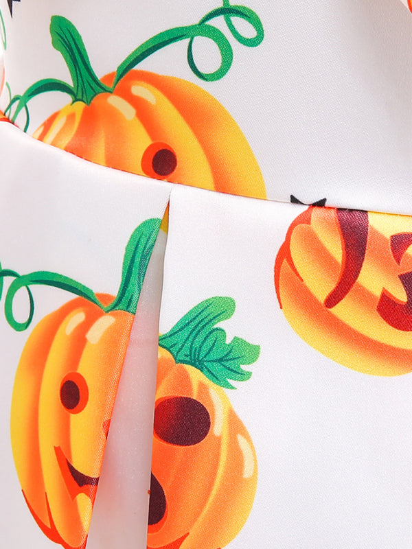 Blue Zone Planet | Halloween children's clothing, girls cosplay witch pumpkin performance dress princess dress kakaclo