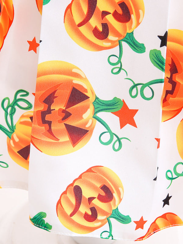 Blue Zone Planet | Halloween children's clothing, girls cosplay witch pumpkin performance dress princess dress kakaclo