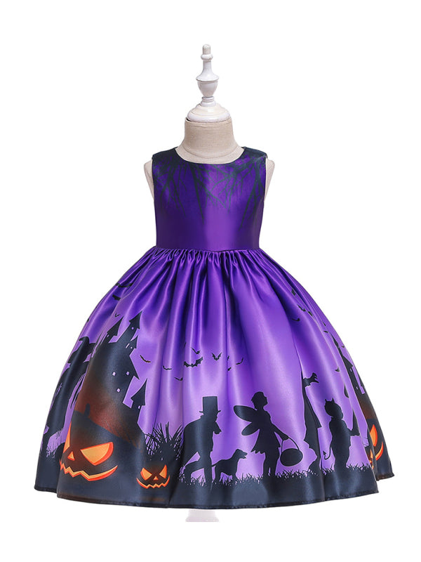 Blue Zone Planet | Halloween dressHalloween witch cosplay cosplay dress cartoon children's print dress kakaclo