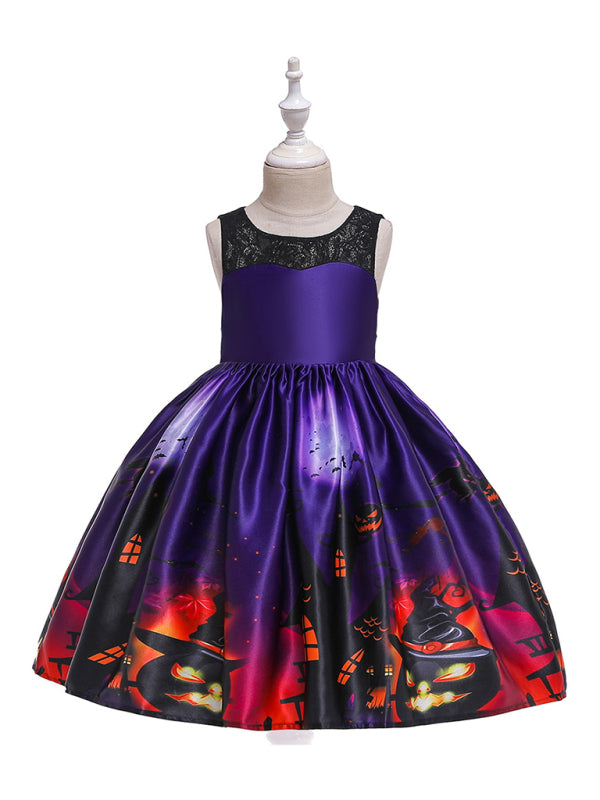 Blue Zone Planet | Halloween dressHalloween witch cosplay cosplay dress cartoon children's print dress kakaclo