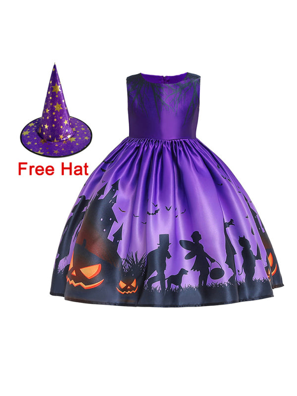 Blue Zone Planet | Halloween dressHalloween witch cosplay cosplay dress cartoon children's print dress kakaclo