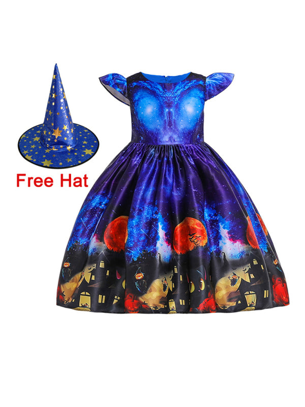 Blue Zone Planet | Halloween dressHalloween witch cosplay cosplay dress cartoon children's print dress kakaclo