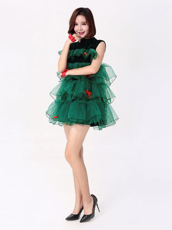 Blue Zone Planet | Christmas clothing COS women's Christmas skirt Christmas tree kakaclo