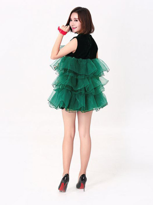 Blue Zone Planet | Christmas clothing COS women's Christmas skirt Christmas tree kakaclo