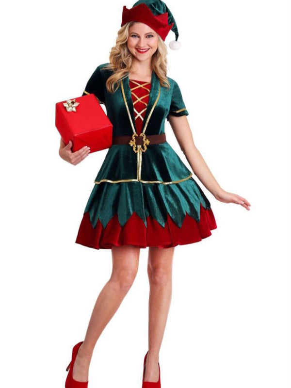 Christmas costume COS women's Christmas dress clown BLUE ZONE PLANET