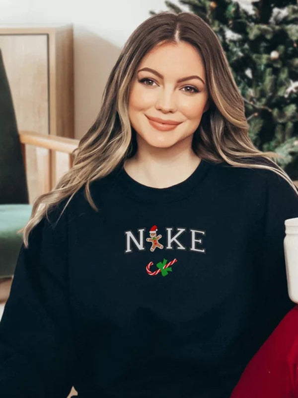 Christmas clothing women's Christmas tree print sweatshirt BLUE ZONE PLANET