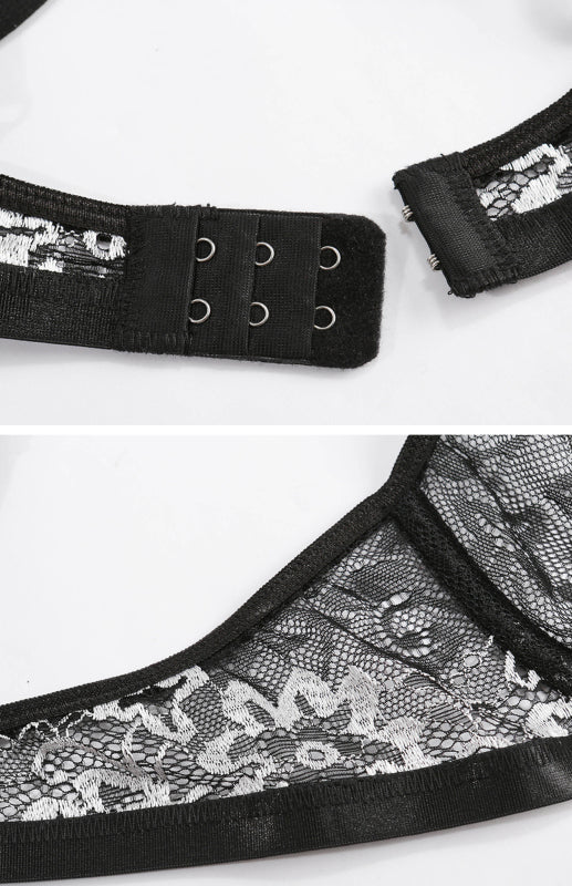 Blue Zone Planet | Women's Sexy Breathable Lace Lingerie Set kakaclo
