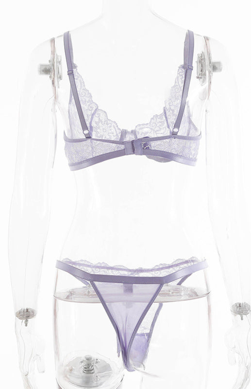 Blue Zone Planet | Women's Sexy Breathable Lace Lingerie Set kakaclo
