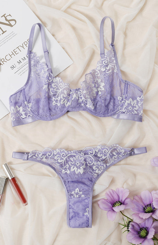 Blue Zone Planet | Women's Sexy Breathable Lace Lingerie Set kakaclo