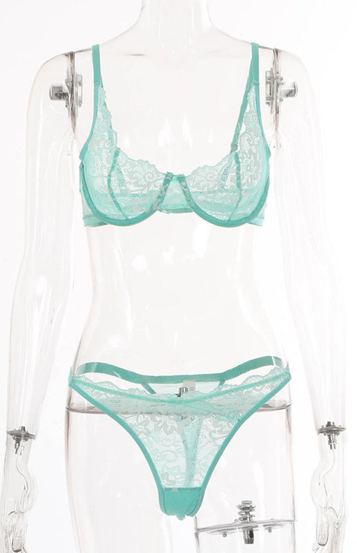 Blue Zone Planet | Women's Sexy Breathable Lace Lingerie Set kakaclo