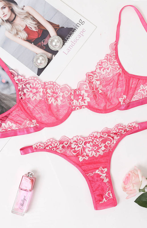 Blue Zone Planet | Women's Sexy Breathable Lace Lingerie Set kakaclo