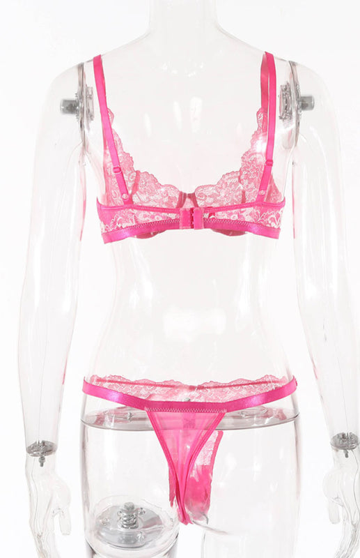 Blue Zone Planet | Women's Sexy Breathable Lace Lingerie Set kakaclo