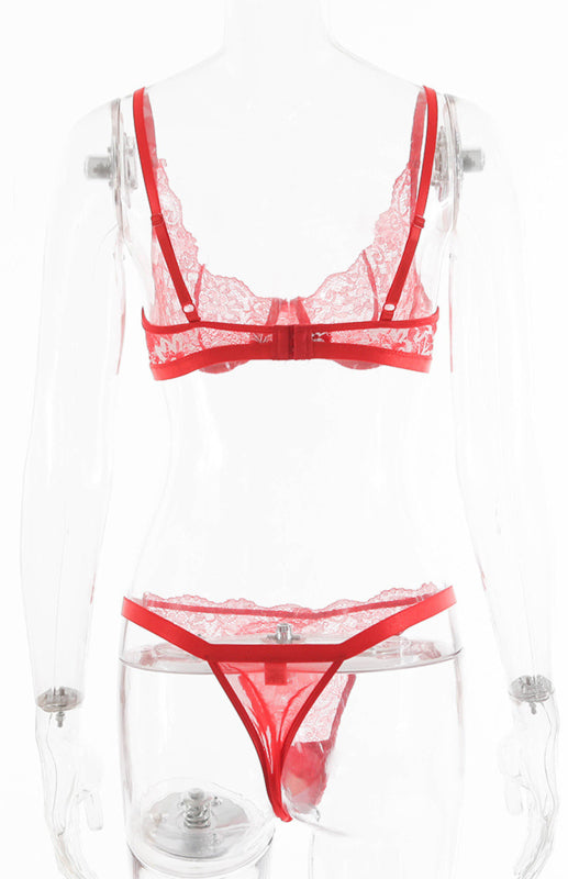 Blue Zone Planet | Women's Sexy Breathable Lace Lingerie Set kakaclo